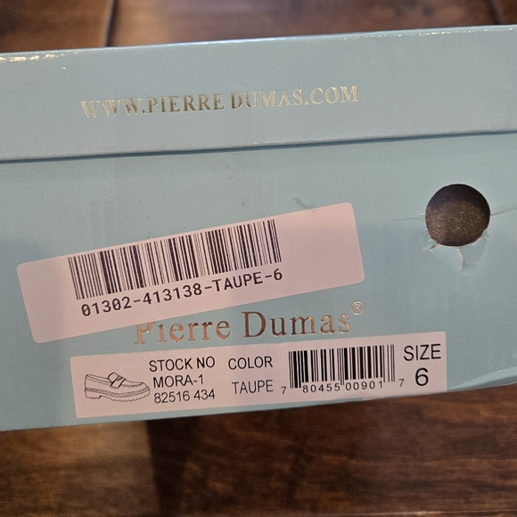 NWT Pierre Dumas Mora Loafers in Taupe Size 6 - Picture 7 of 8